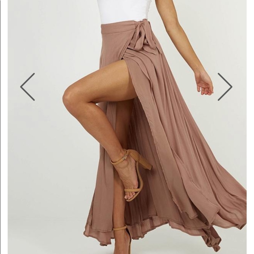 Showpo Maxi Skirt in Mocha